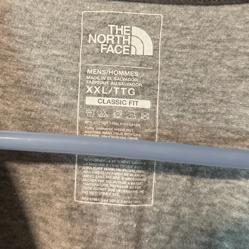 The North Face Men's Short Sleeve Logo Tee - Light Gray with Black Logo